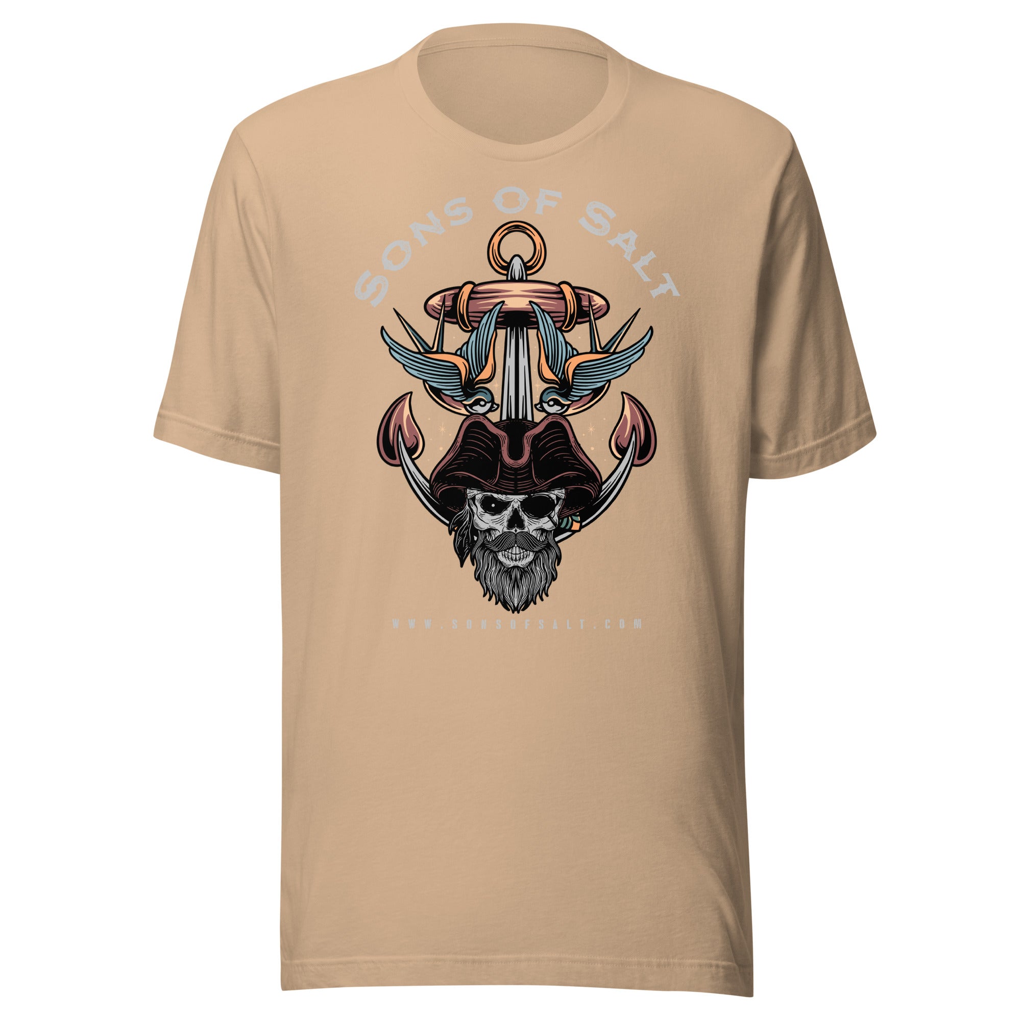 2 birds 1 pirate tee | front facing t-shirt