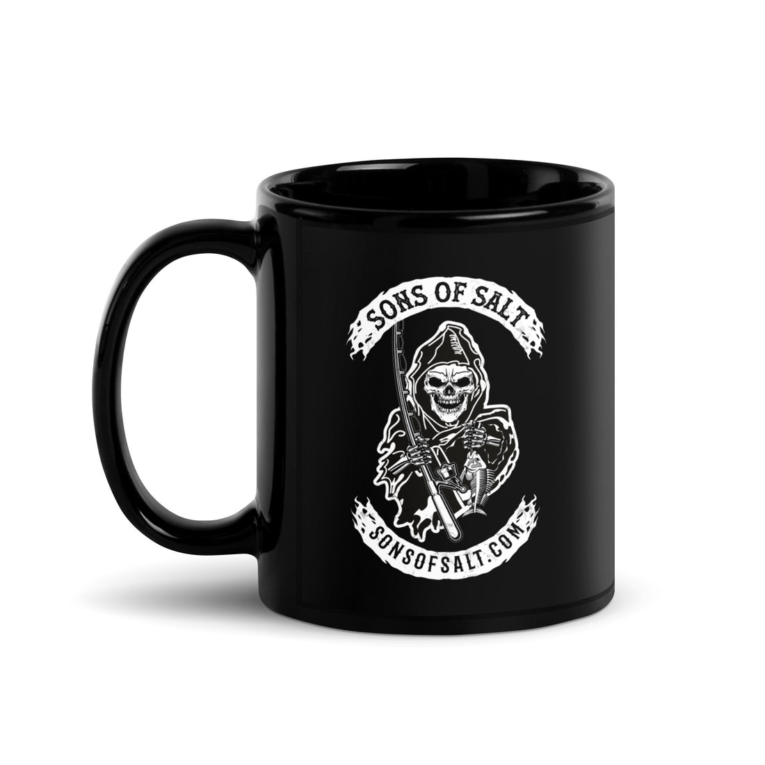 SONS OF SALT Black Glossy Mug