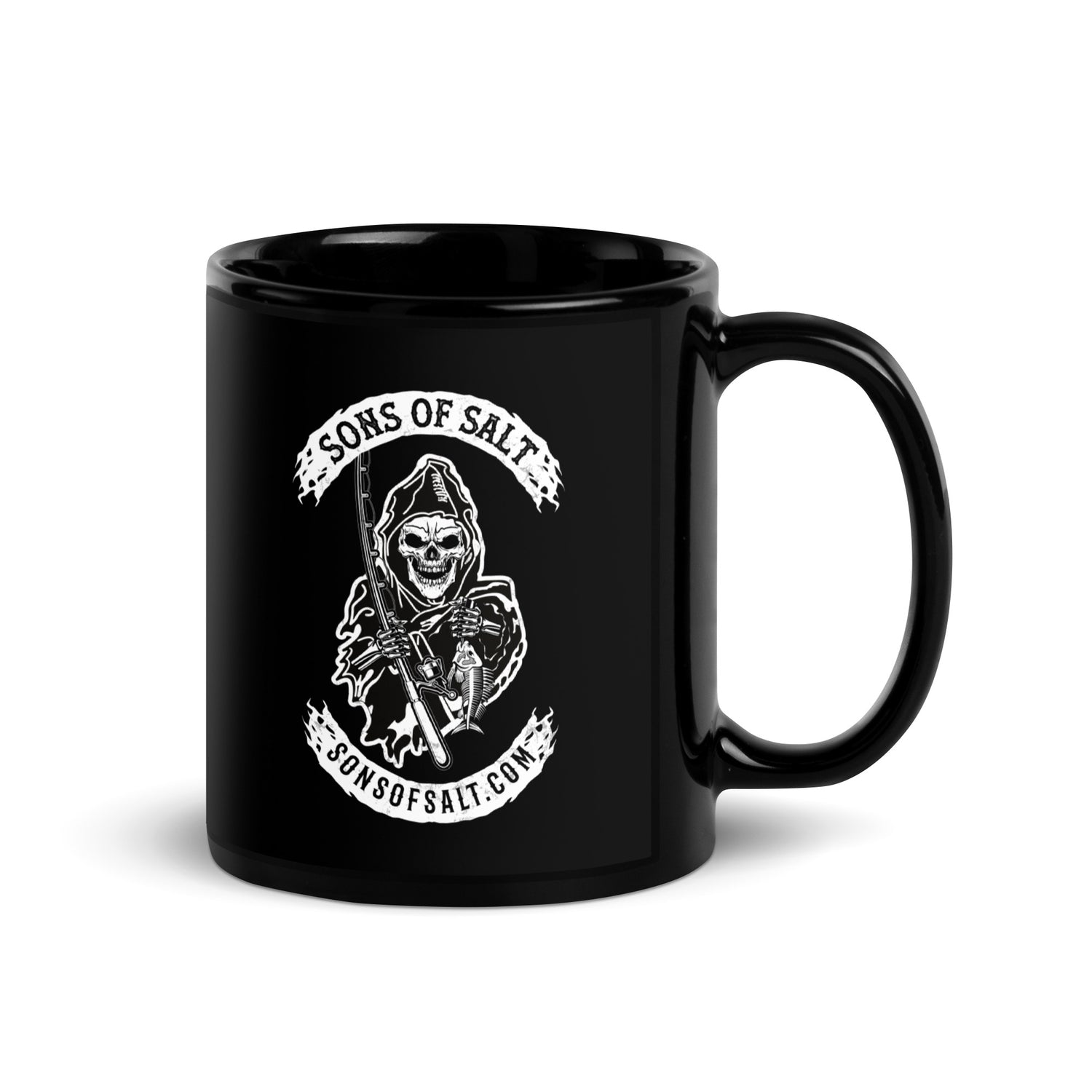 SONS OF SALT Black Glossy Mug