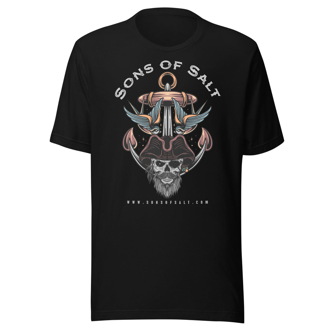 2 birds 1 pirate tee | front facing t-shirt