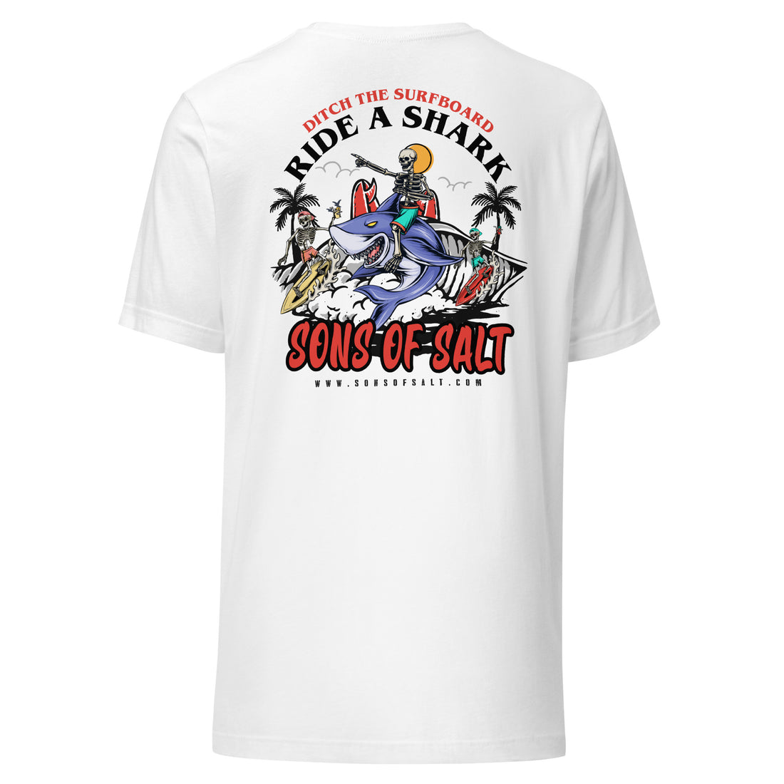 Ditch the surfboard Ride a Shark  I  Premium Unisex t-shirt