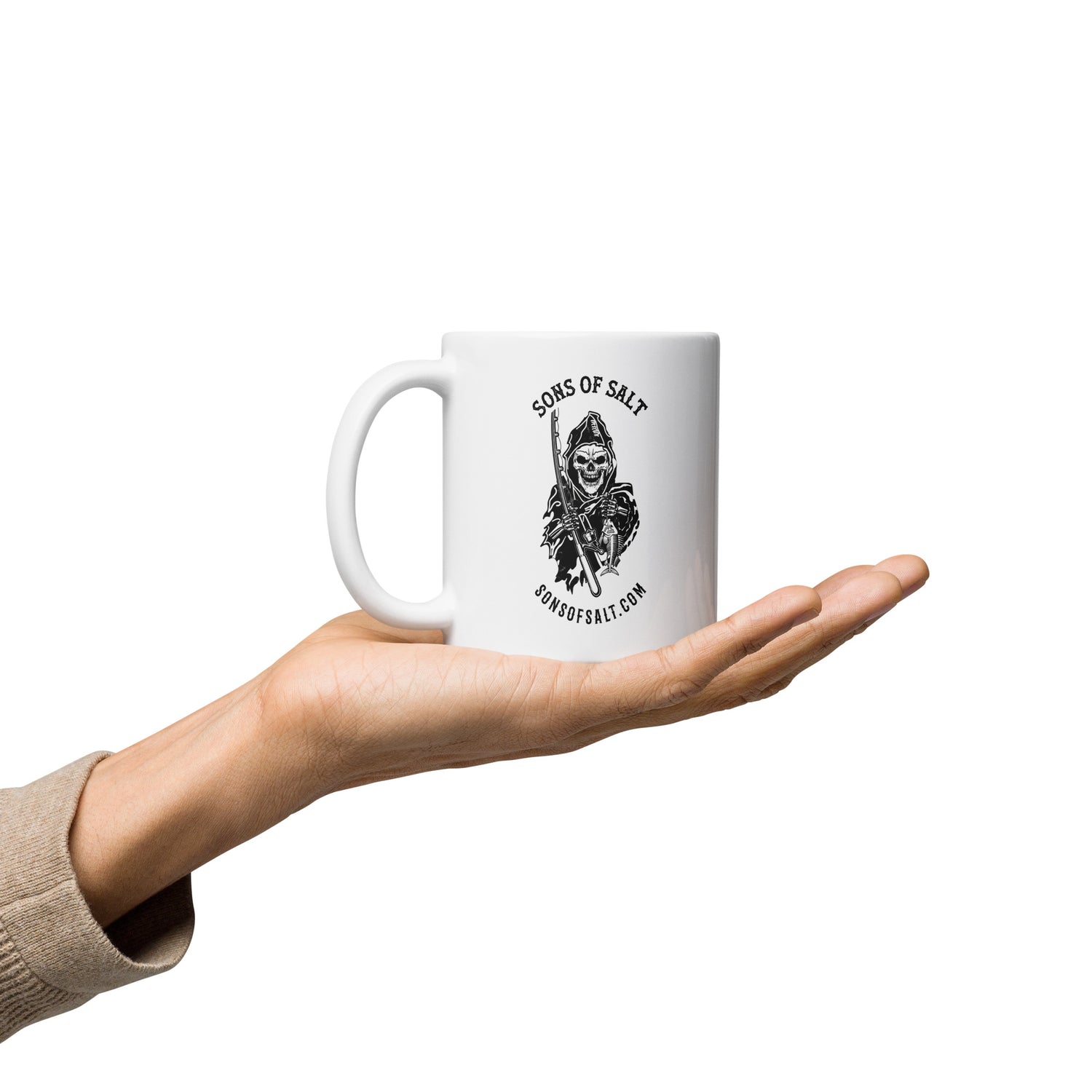 SONS OF SALT White glossy mug