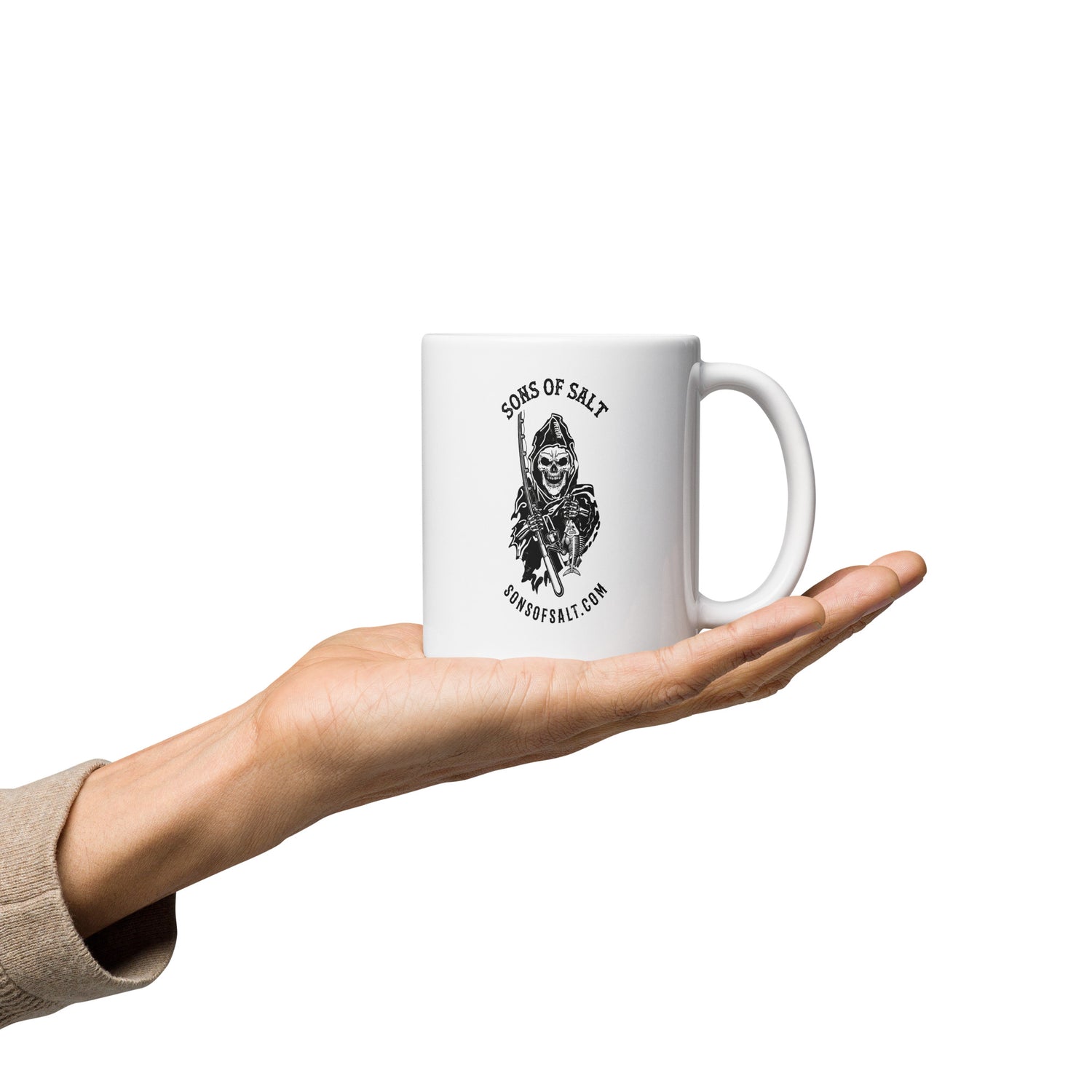 SONS OF SALT White glossy mug